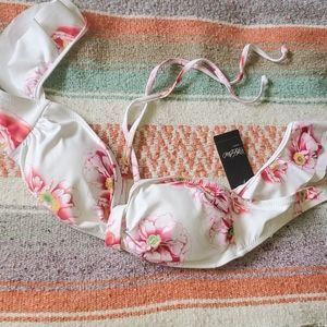 NWT Massimo Off The Shoulder Floral Bandeau Top